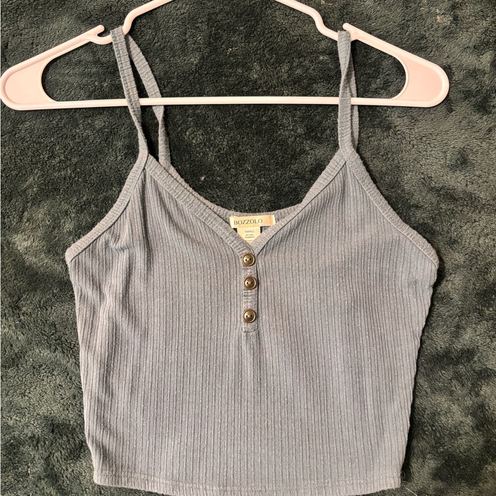Bozzolo Heather Gray Ribbed Camisole